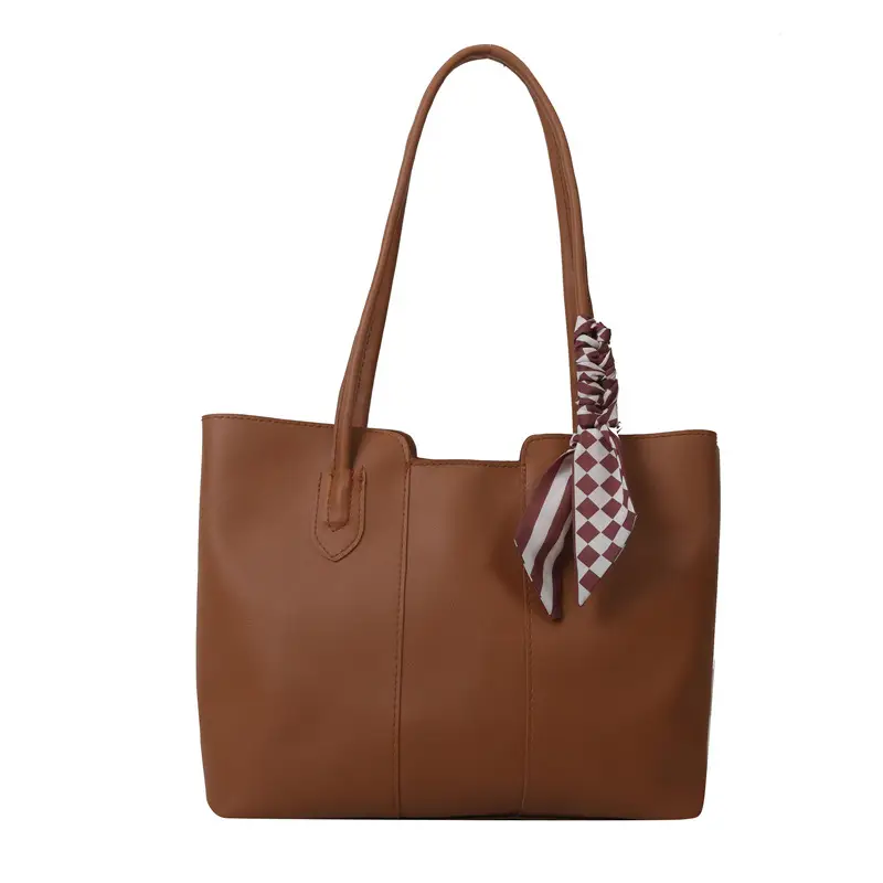 Brown Leather Tote Bag for Women Large Capacity - Image 10
