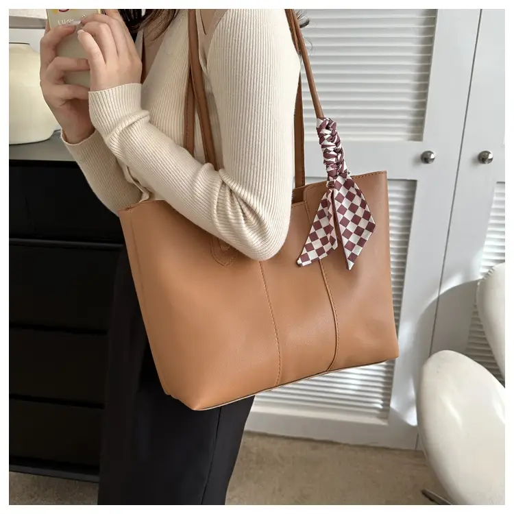 Brown Leather Tote Bag for Women Large Capacity — feature 10