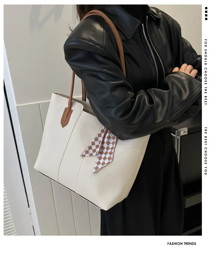 Brown Leather Tote Bag for Women Large Capacity — feature 2