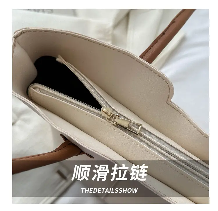 Brown Leather Tote Bag for Women Large Capacity — feature 7
