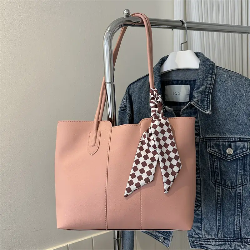 Brown Leather Tote Bag for Women Large Capacity - Image 3