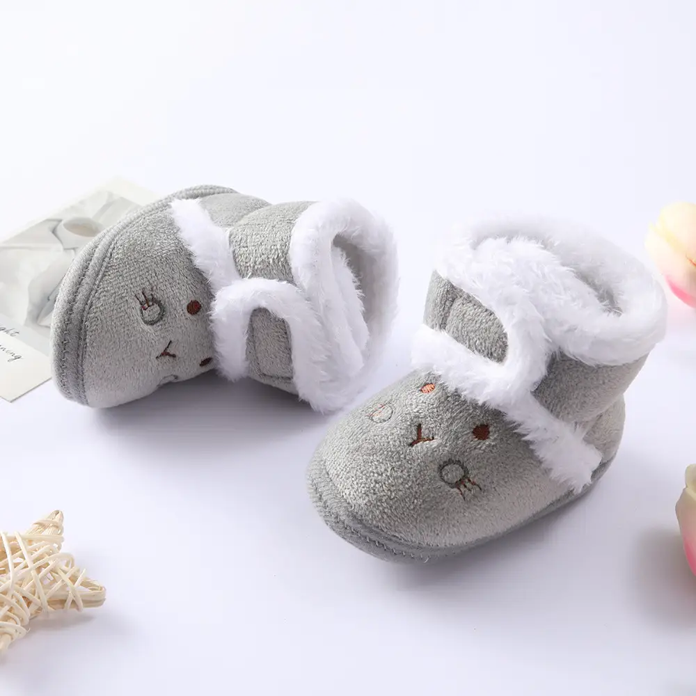 Baby Soft Fluffy Slippers for 0-1 Years Old