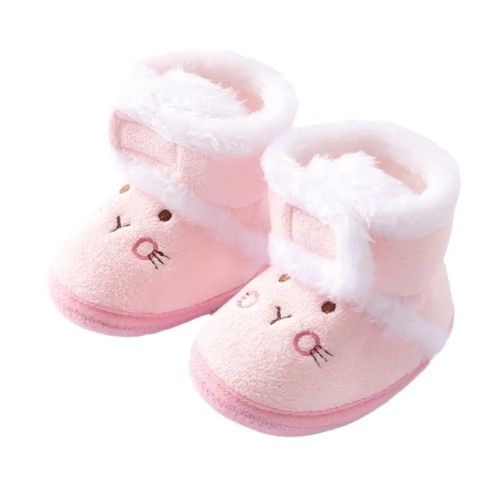 Baby Soft Fluffy Slippers for 0-1 Years Old