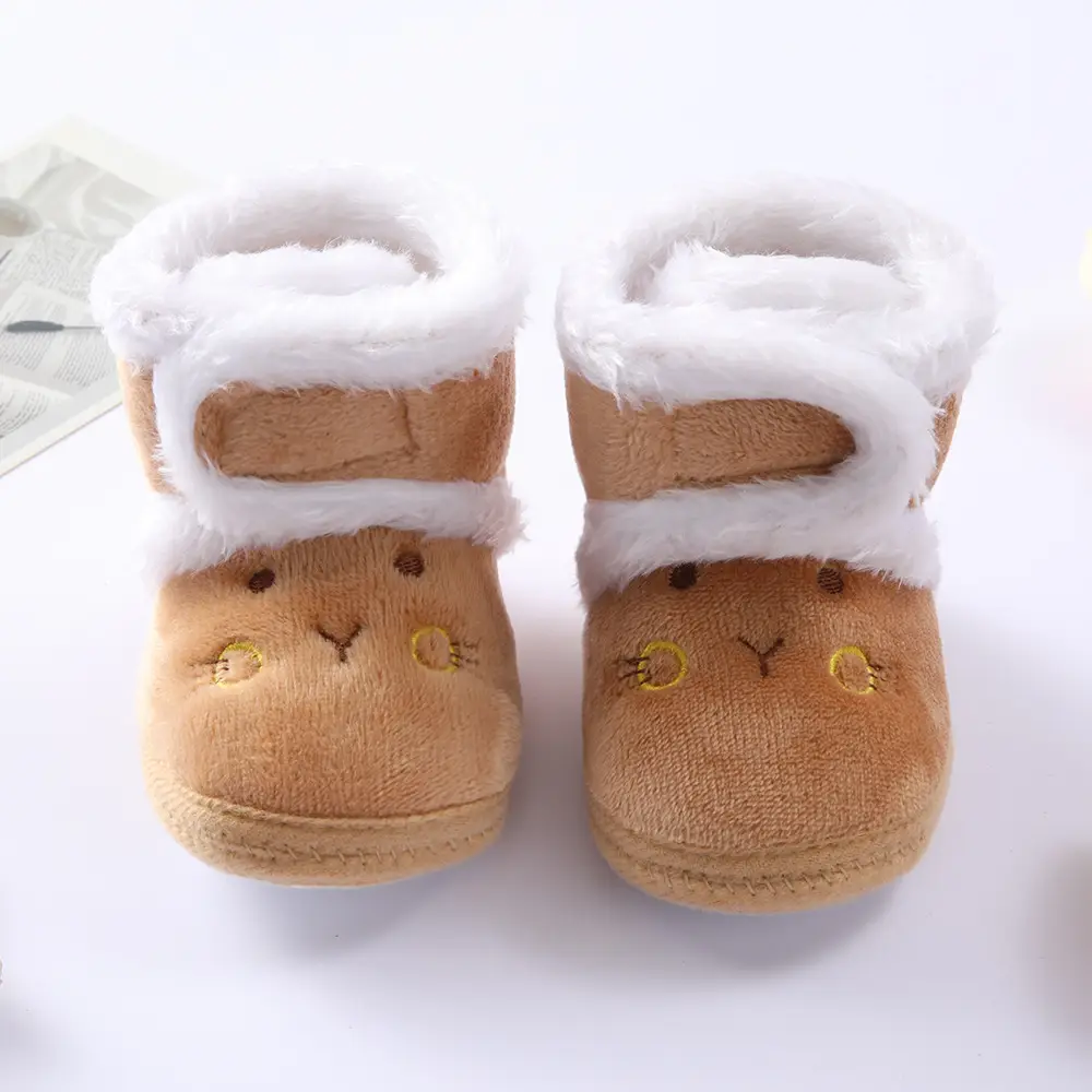 Baby Soft Fluffy Slippers for 0-1 Years Old