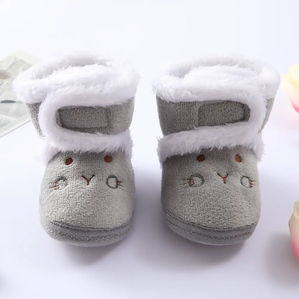 Baby Soft Fluffy Slippers for 0-1 Years Old