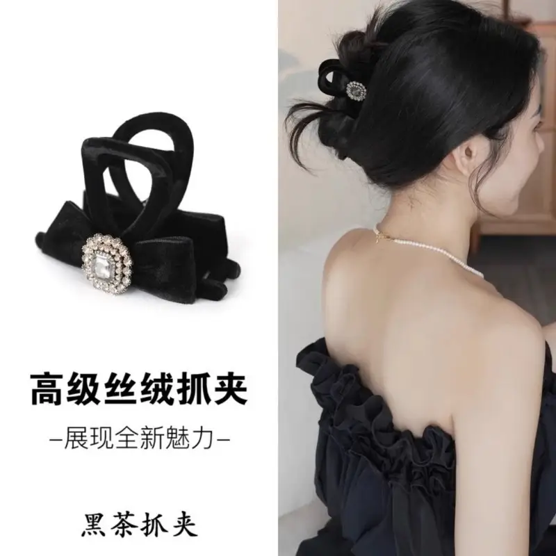 Black Rhinestone Hairpin Clip for Women - Image 5