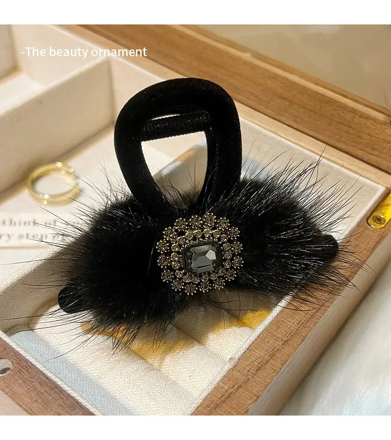 Black Rhinestone Hairpin Clip for Women — feature 5