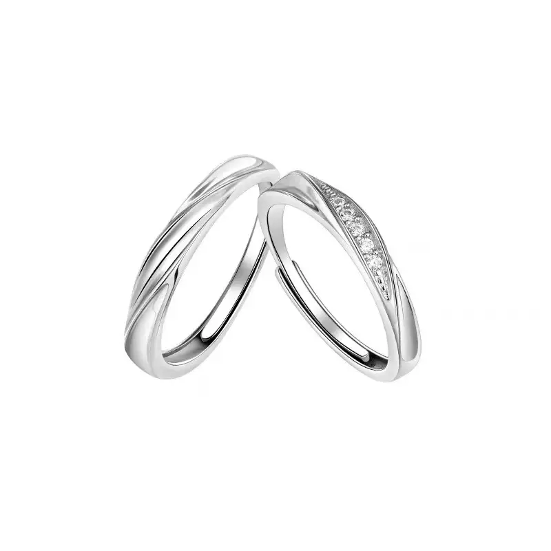 925 Silver Plated Mobius Couple Ring for Men Women - Image 8