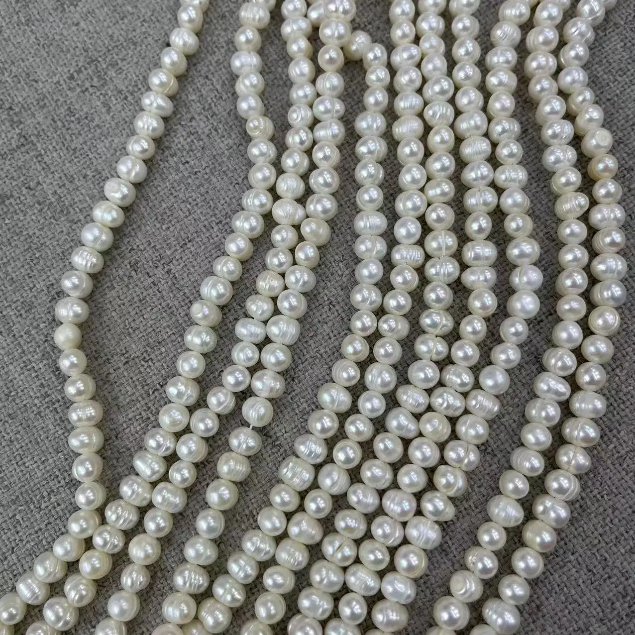 5-6mm Natural Freshwater Pearl Necklace Thread - Image 5
