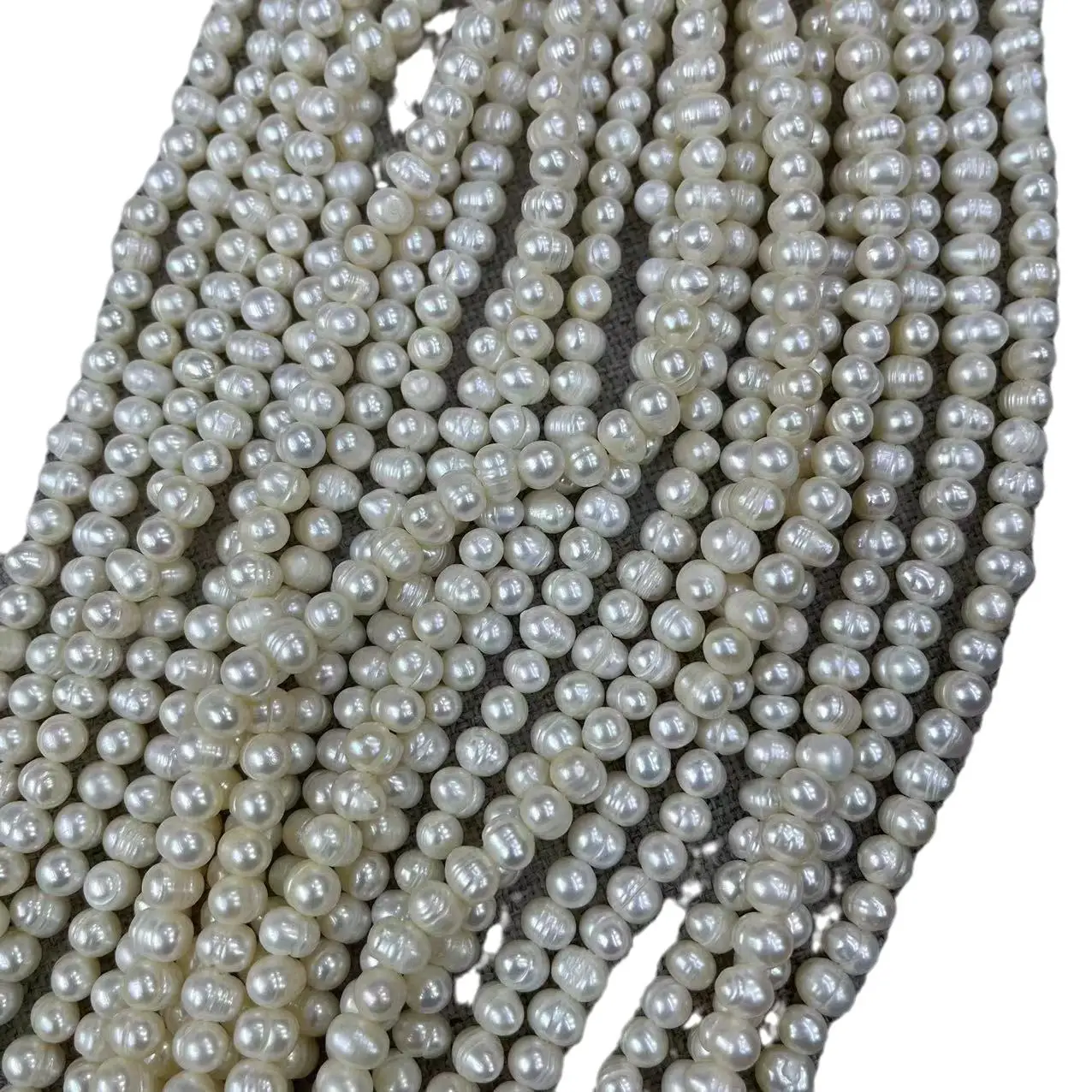 5-6mm Natural Freshwater Pearl Necklace Thread - Image 6