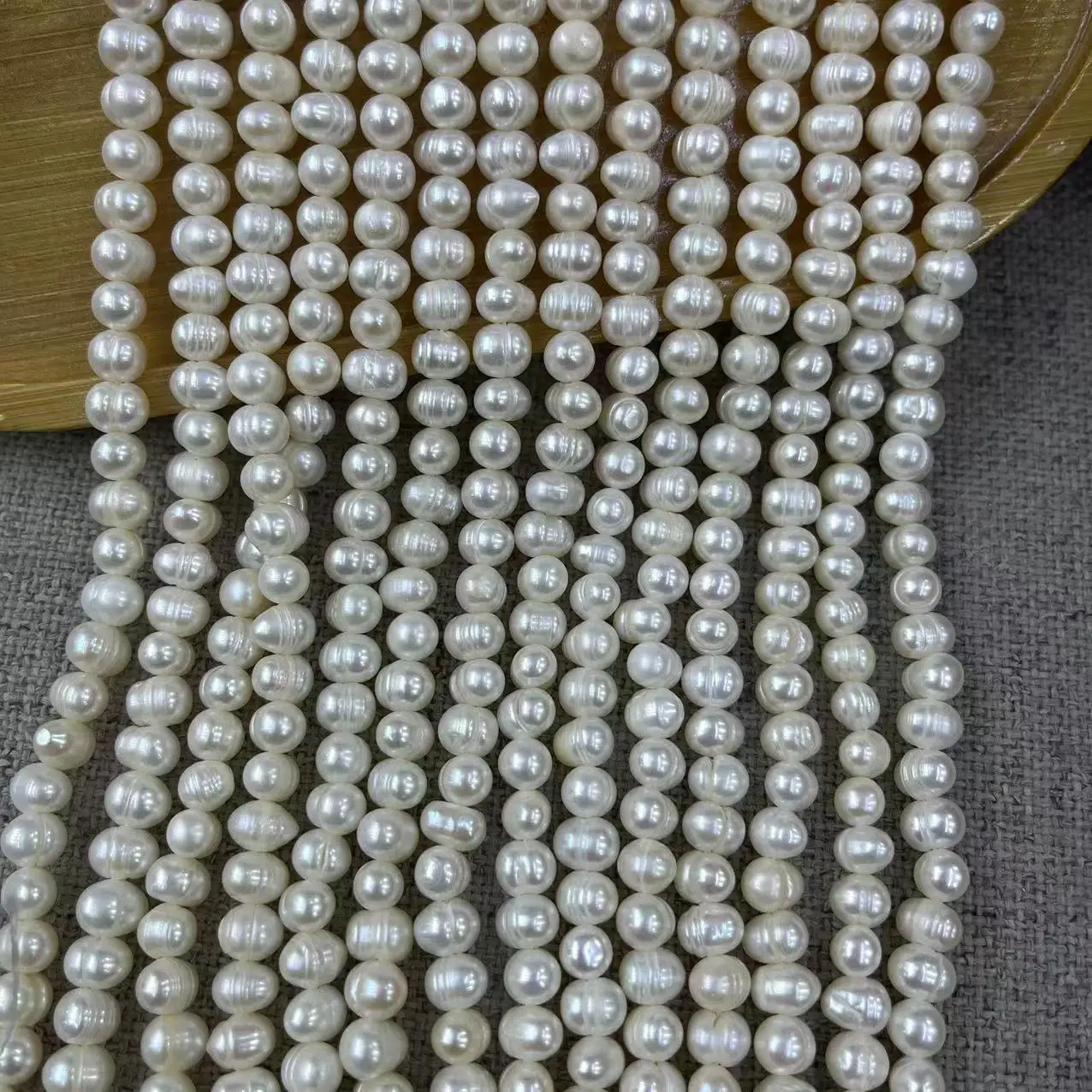 5-6mm Natural Freshwater Pearl Necklace Thread — feature 5