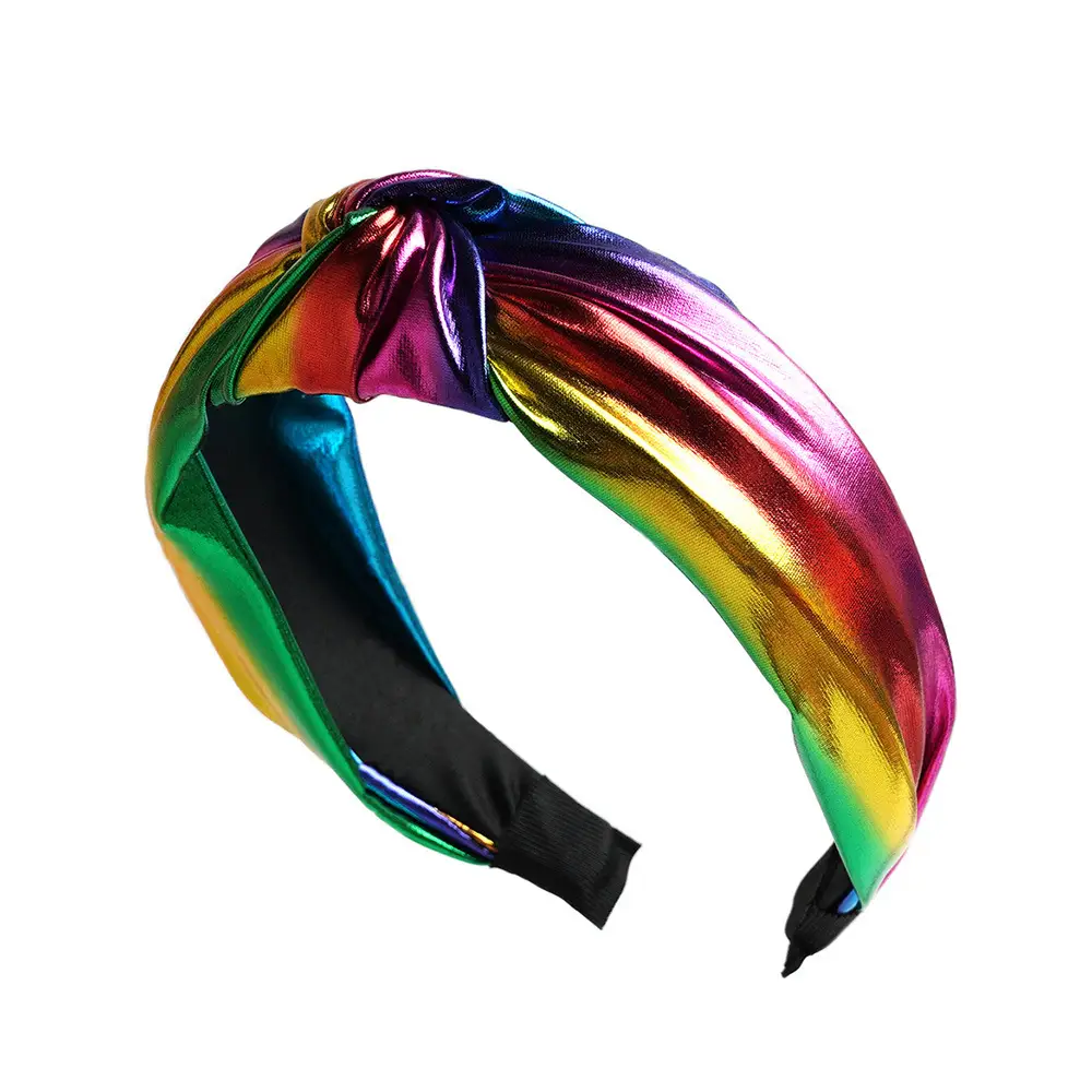 Rainbow PU Leather Skull Top Headband for Women - Image 6