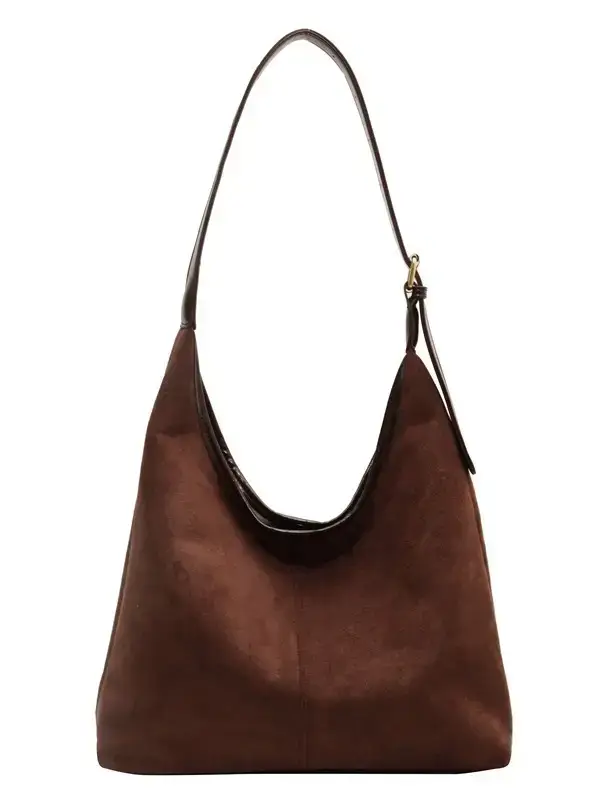 Women Velvet Contrast Shoulder Bag Large Capacity Autumn 2023 - Image 8