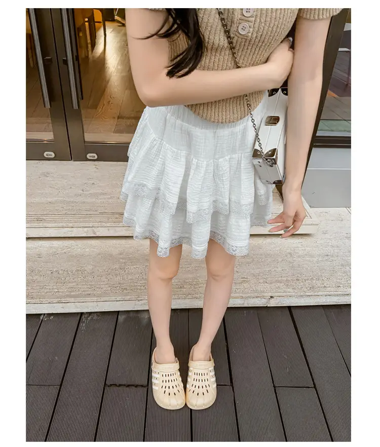 Women's Korean Hole Shoes Flat Beige Outdoor Slippers — feature 12
