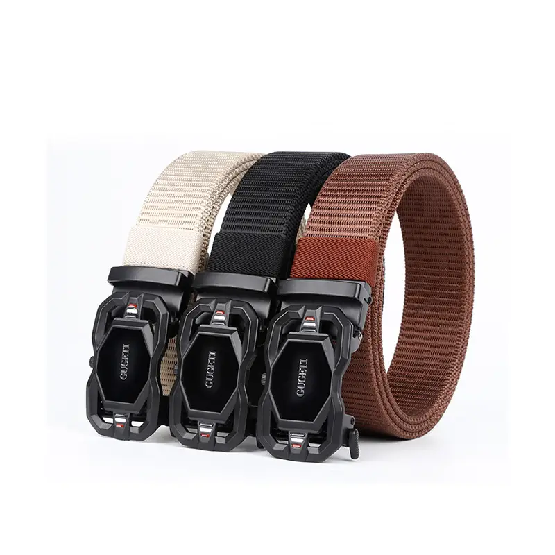 Men's Coffee Color Automatic Buckle Belt - Image 14