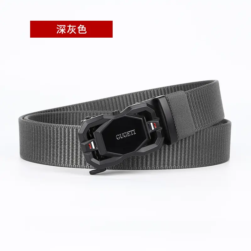 Men's Coffee Color Automatic Buckle Belt - Image 2