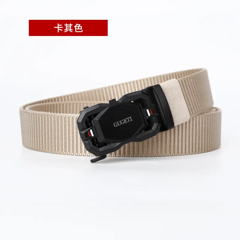 Men's Coffee Color Automatic Buckle Belt - Image 3
