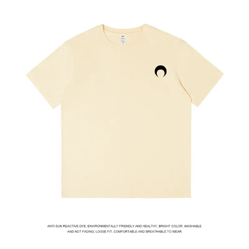 Men Cotton Printed T-Shirt Black Short Sleeve - Image 3