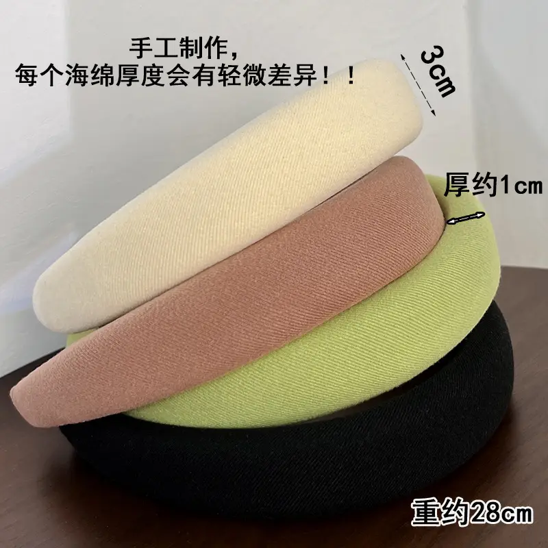 Black Retro Skull Top Sponge Headband for Women — feature 3