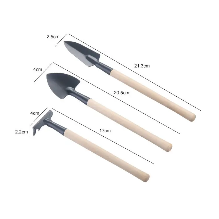 Gardening three-piece pot small shovel Garden Small shovel indoor flower pot pine soil planting tools