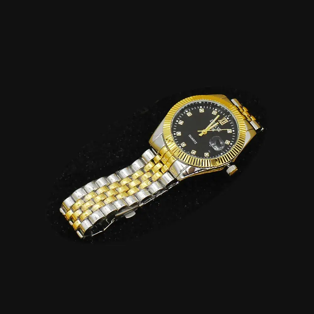 European & American Men's Quartz Watch with Disco Necklace Set - Image 2