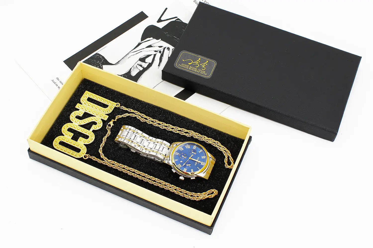 Men's High-End Disco Watch Set with Crystal Band — feature 10