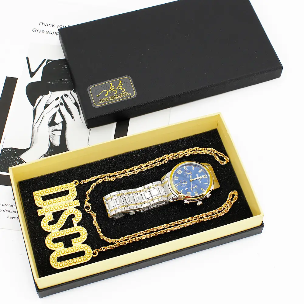 Men's High-End Disco Watch Set with Crystal Band — feature 7