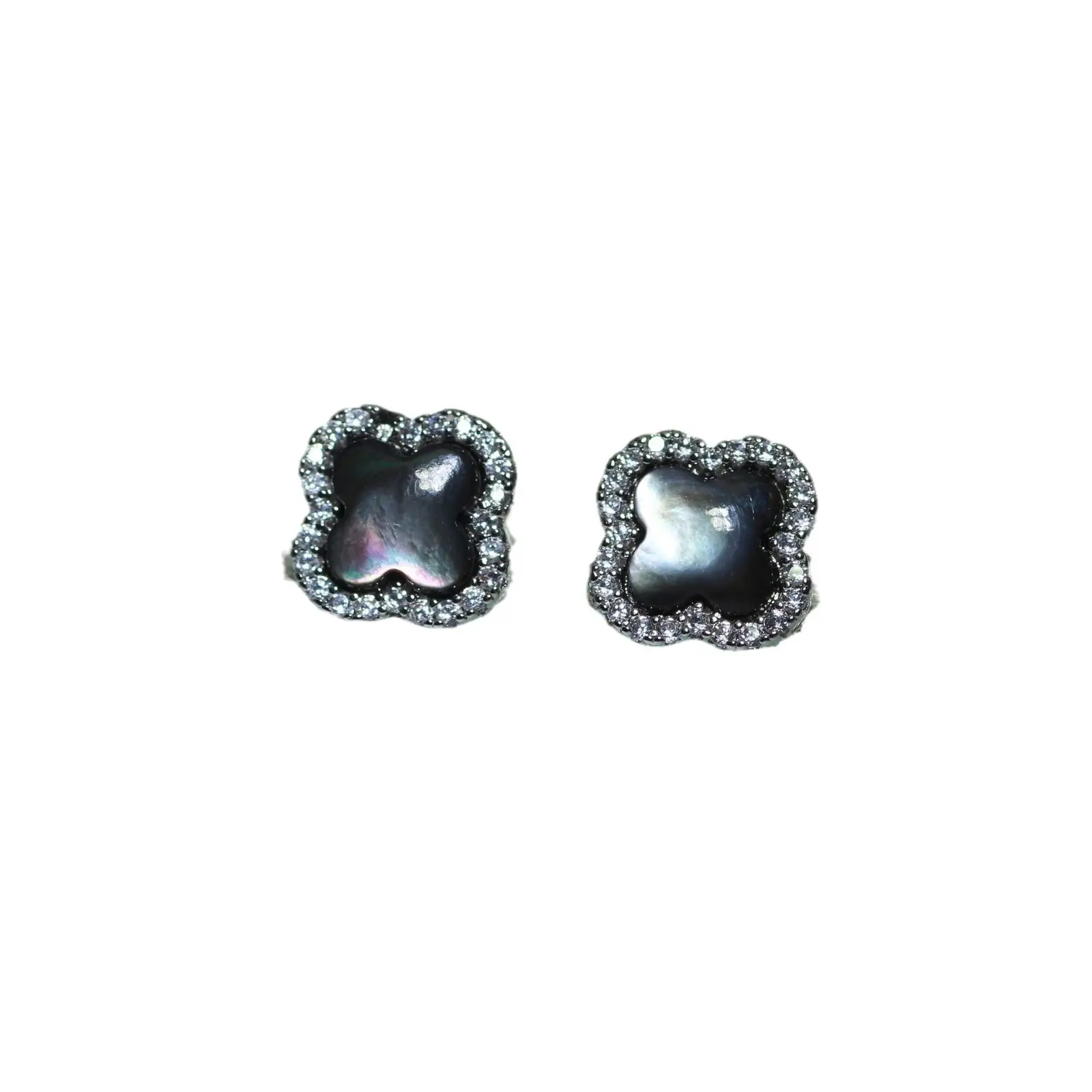S925 Silver Needle Four-Leaf Clover Earrings - Image 7