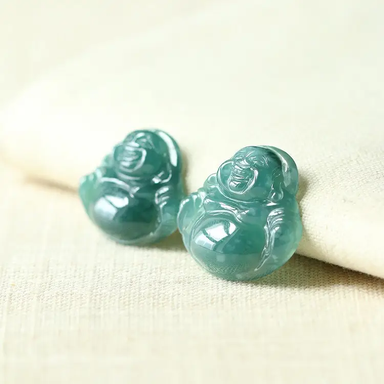 Natural Genuine A-Grade Burmese Jadeite Buddha Statue - Image 4