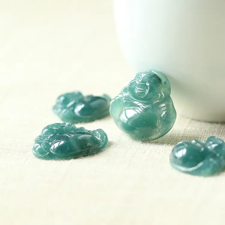 Natural Genuine A-Grade Burmese Jadeite Buddha Statue - Image 5