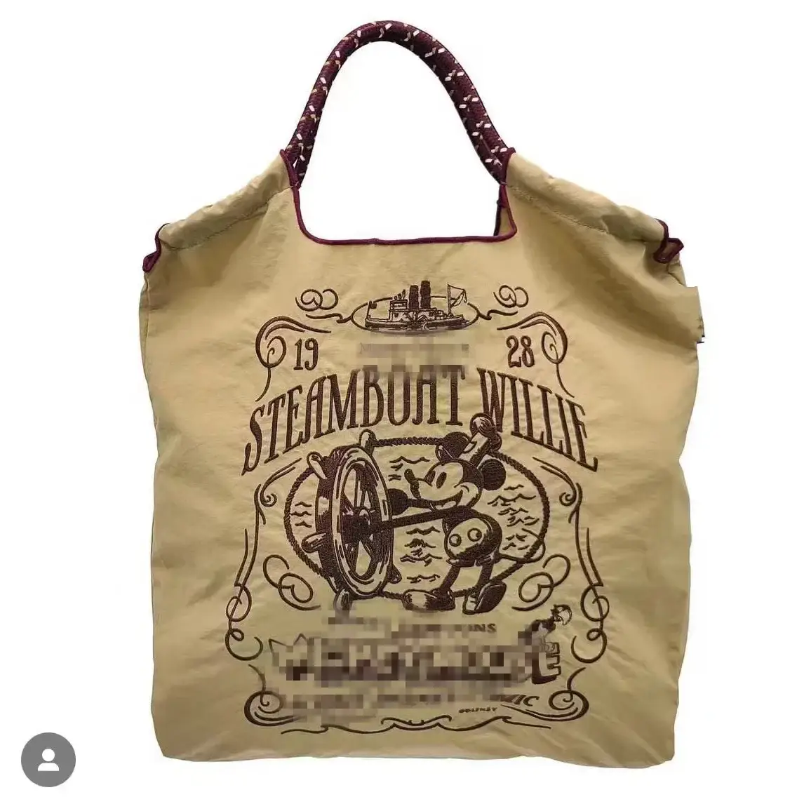 Mickey Mouse Embroidered Large Capacity Handbag - Image 6