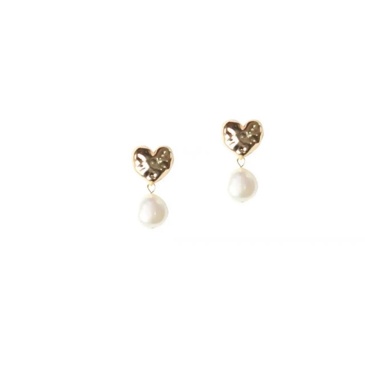 Gold Crown Pearl Earrings for Women - Image 5