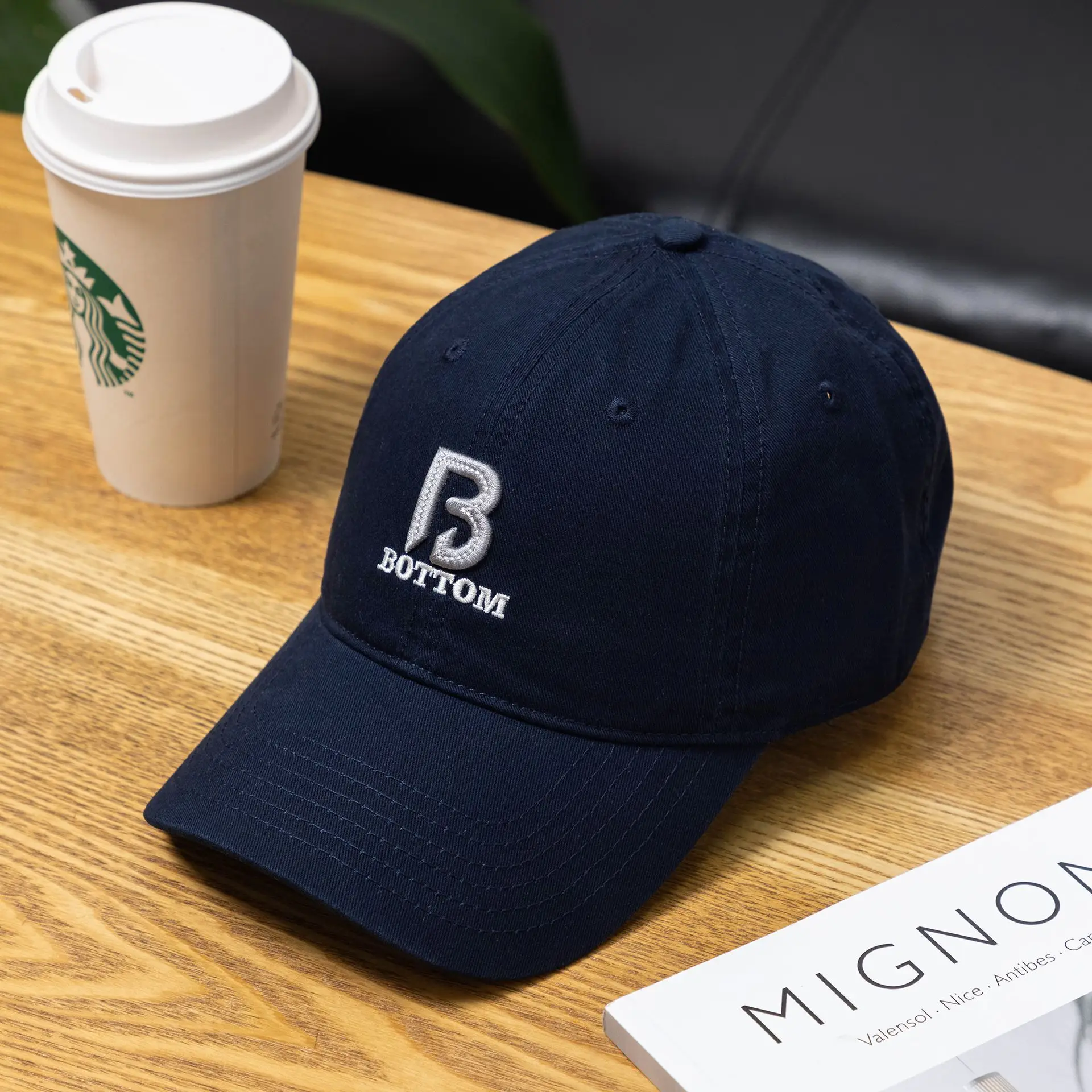Men's Navy Blue Letter Embroidered Baseball Cap - Image 2