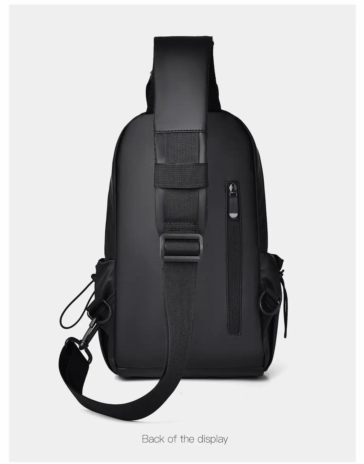 Men's Grey Crossbody Travel Bag with Purple Accents — feature 19