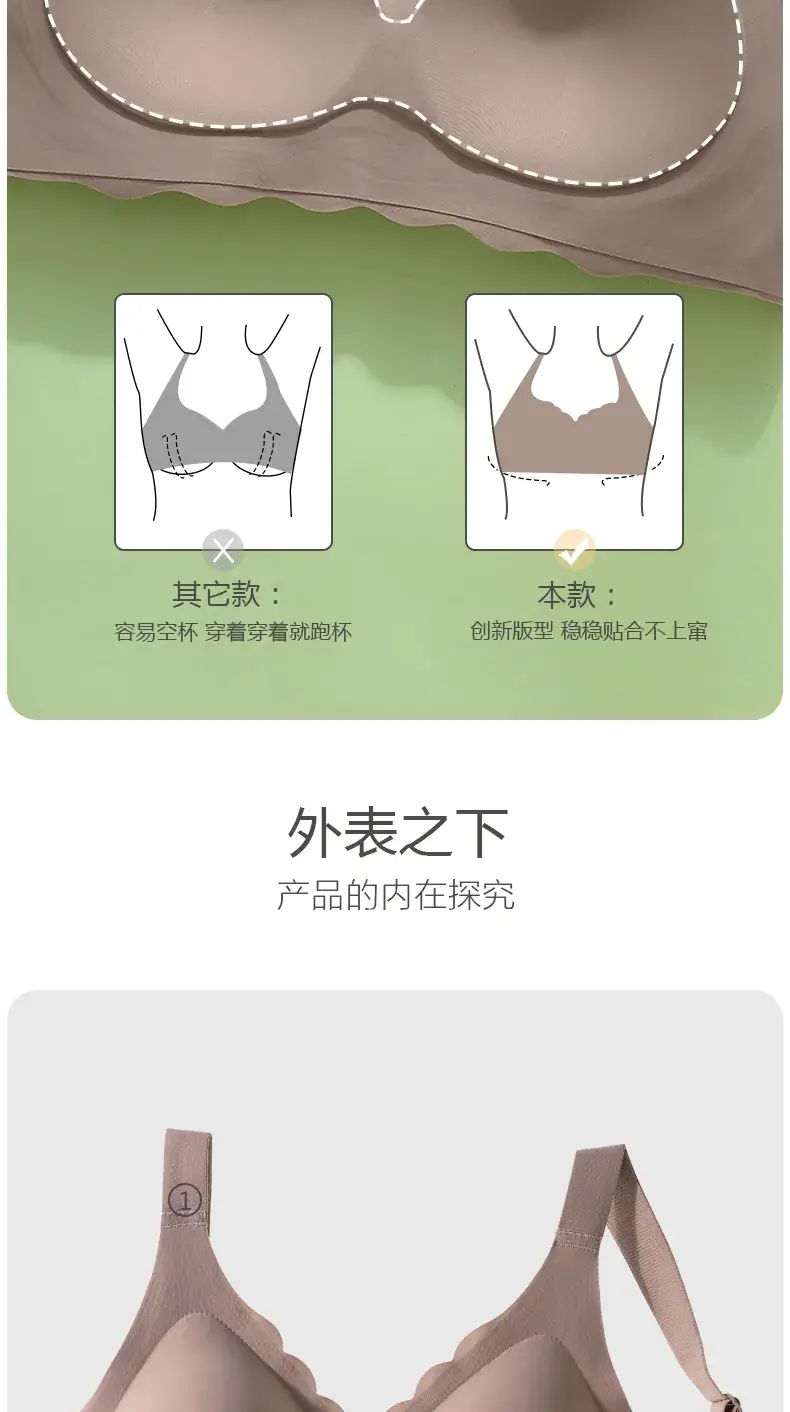 Plus Size Seamless Wireless Push Up Bra for Women — feature 5