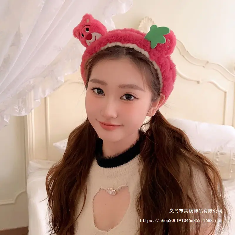 Plush Strawberry Bear Headband for Women - Image 28