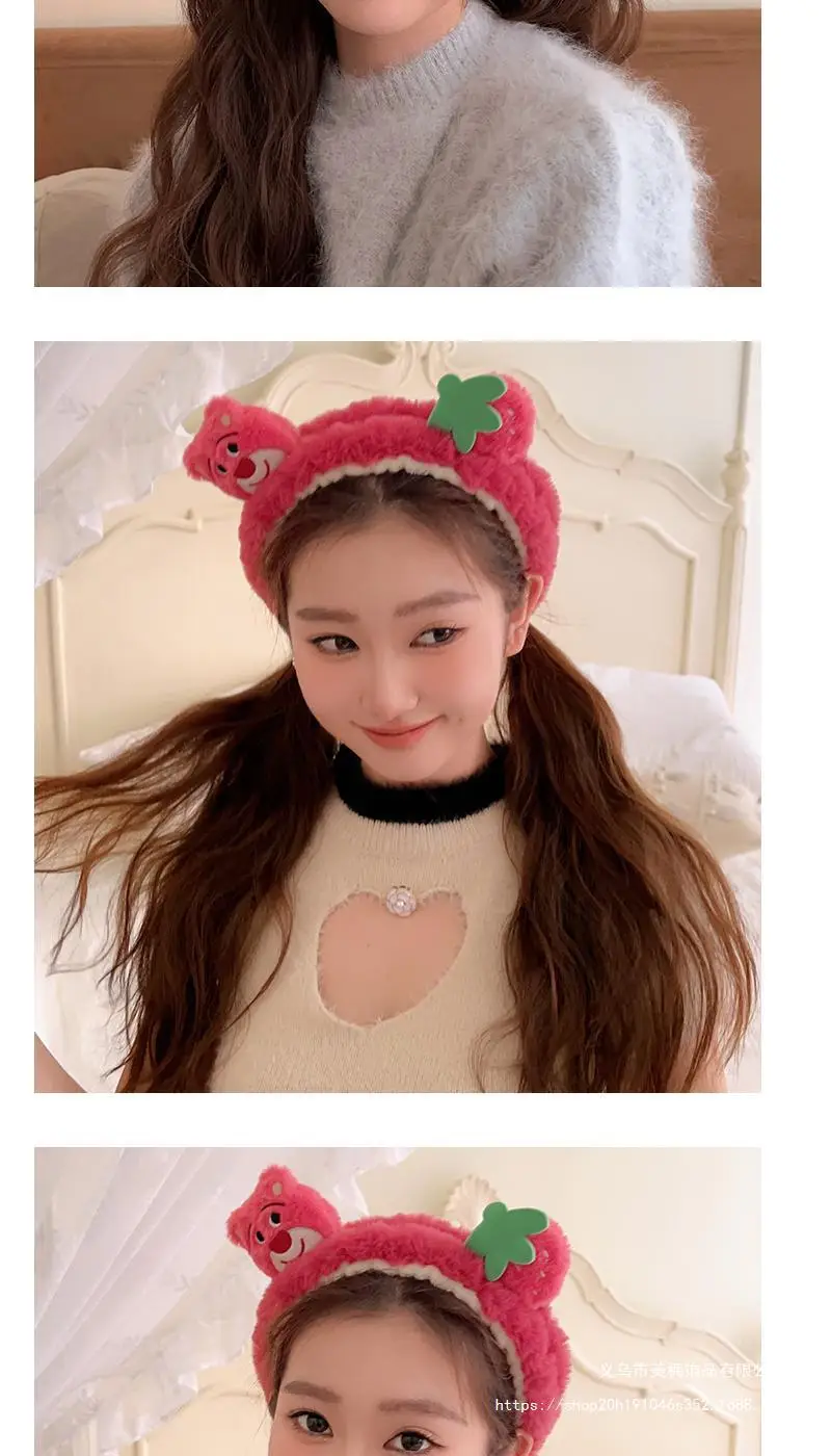 Plush Strawberry Bear Headband for Women — feature 4