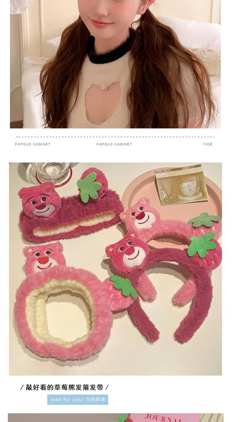 Plush Strawberry Bear Headband for Women — feature 6
