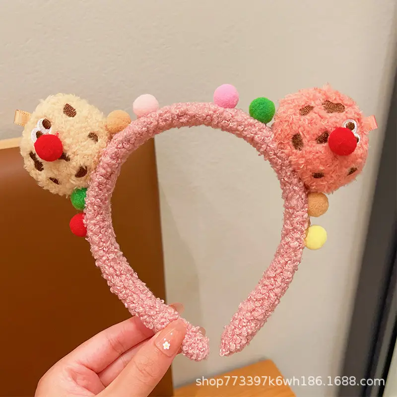 Plush Strawberry Bear Headband for Women - Image 10