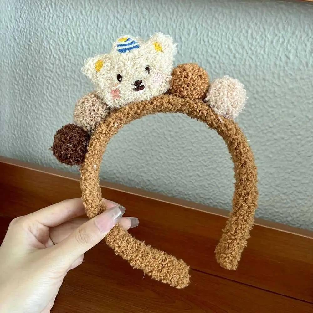 Plush Strawberry Bear Headband for Women - Image 24