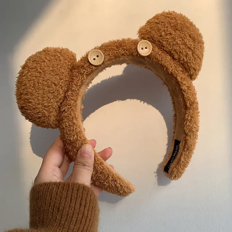 Plush Strawberry Bear Headband for Women - Image 9