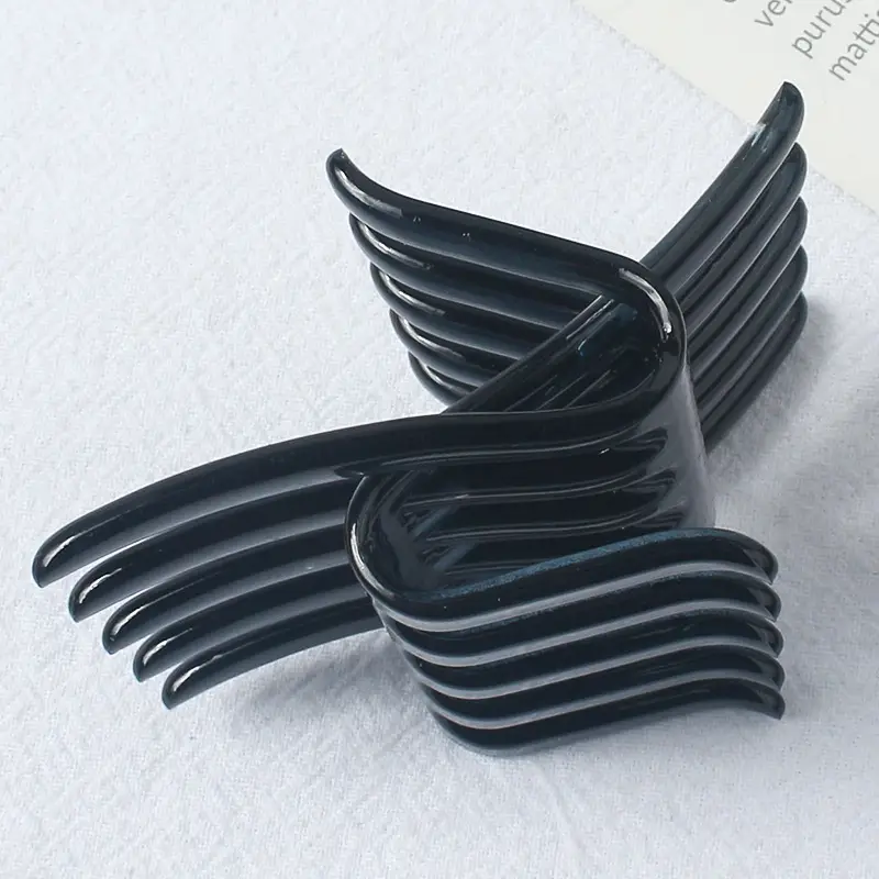 5-Tooth Cross Hairpin for Women Blue Wholesale