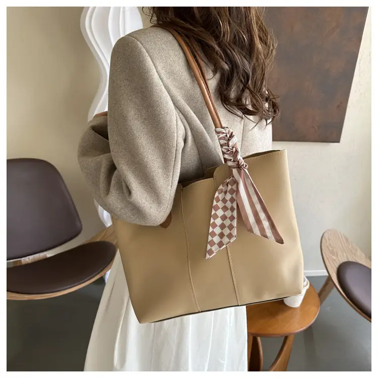Retro Silk Scarf Handbag Brown 2023 — feature 21