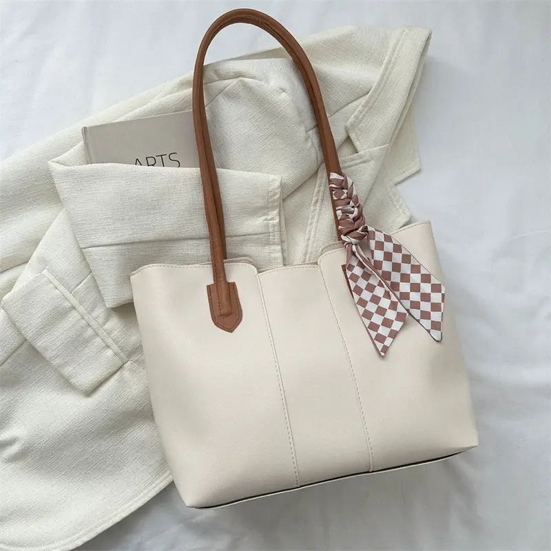 Retro Silk Scarf Handbag Brown 2023 - Image 2