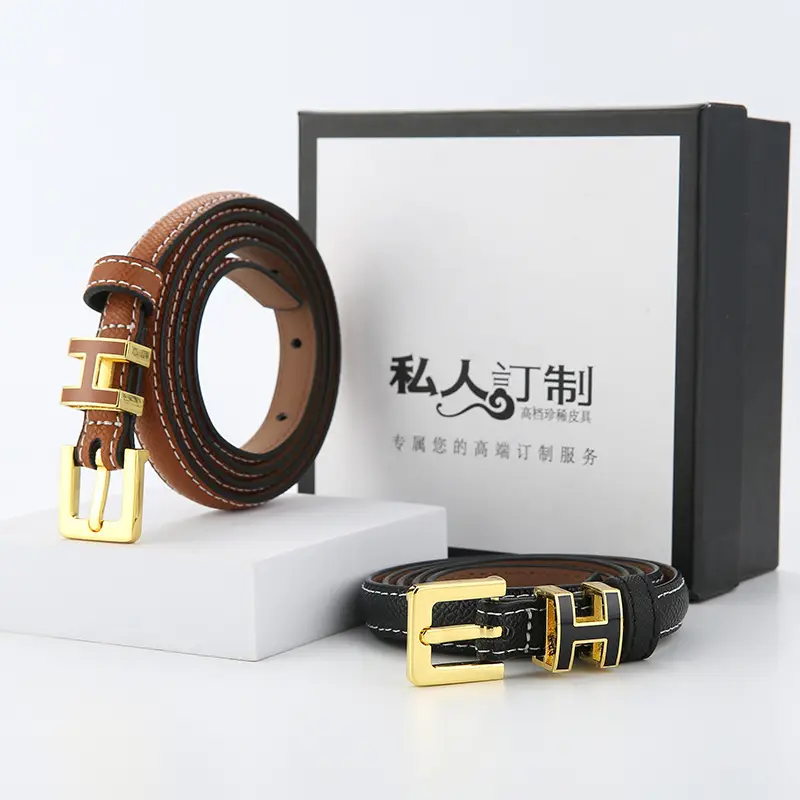 Genuine Leather Letter Counter Belt Women's Suit Jacket Waist - Image 7