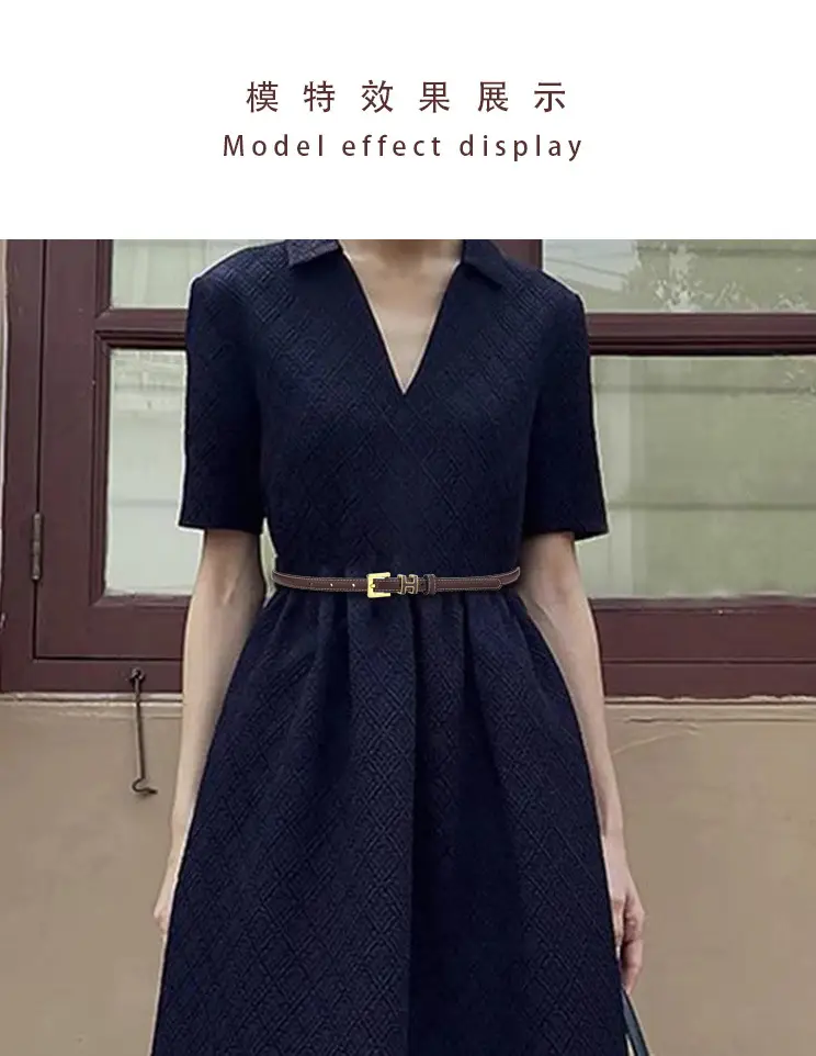 Genuine Leather Letter Counter Belt Women's Suit Jacket Waist — feature 1