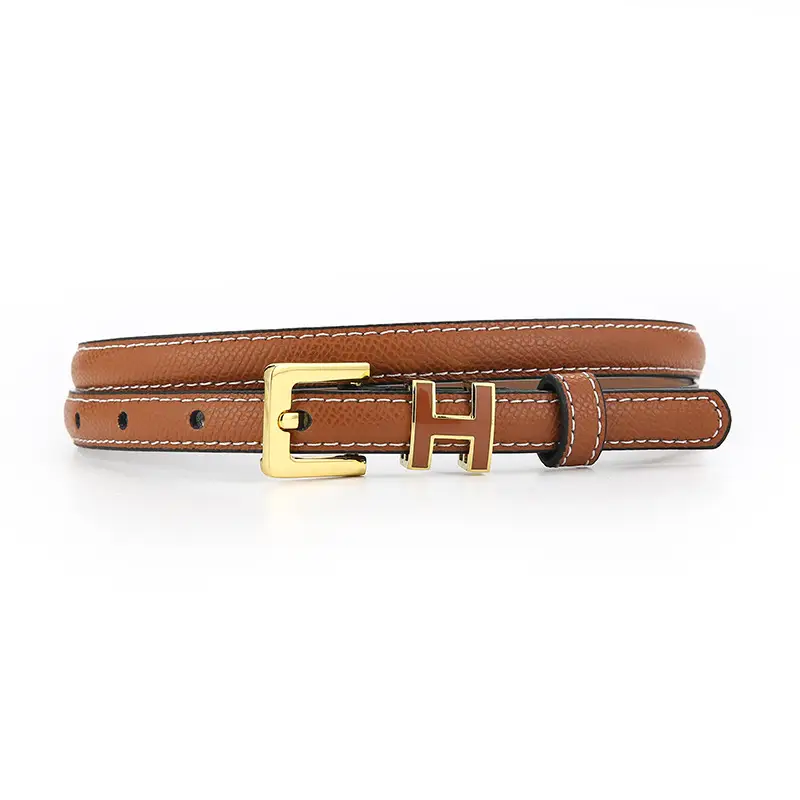 Genuine Leather Letter Counter Belt Women's Suit Jacket Waist - Image 2