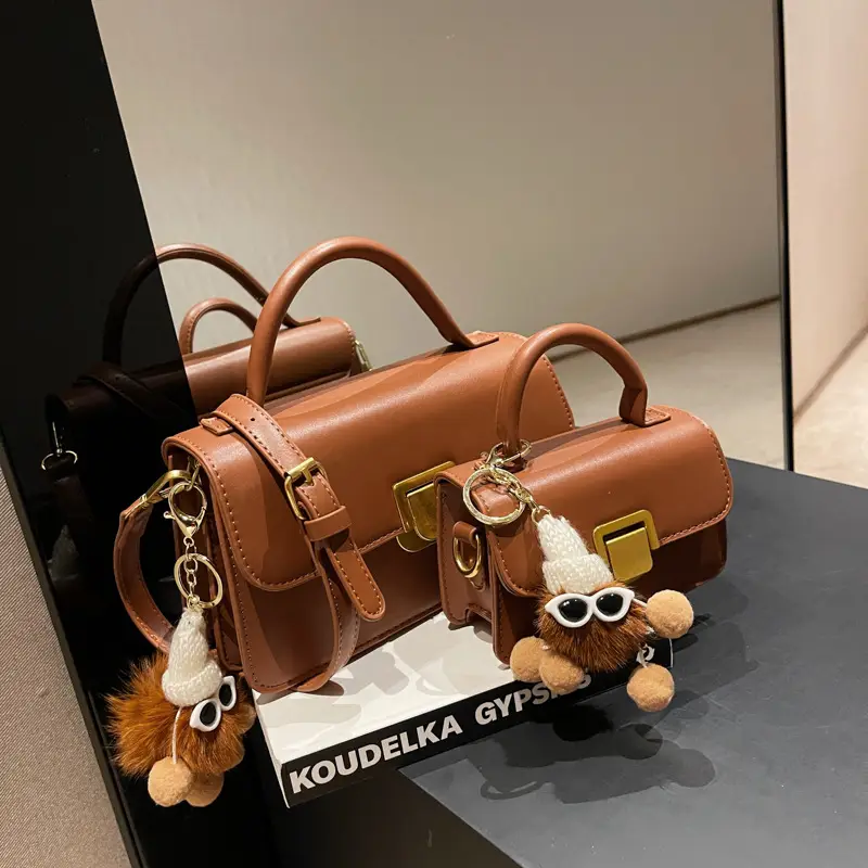 Brown Leather Shoulder Crossbody Bag for Women 2023 - Image 3