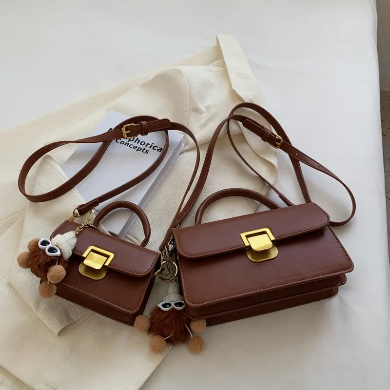 Brown Leather Shoulder Crossbody Bag for Women 2023 - Image 7