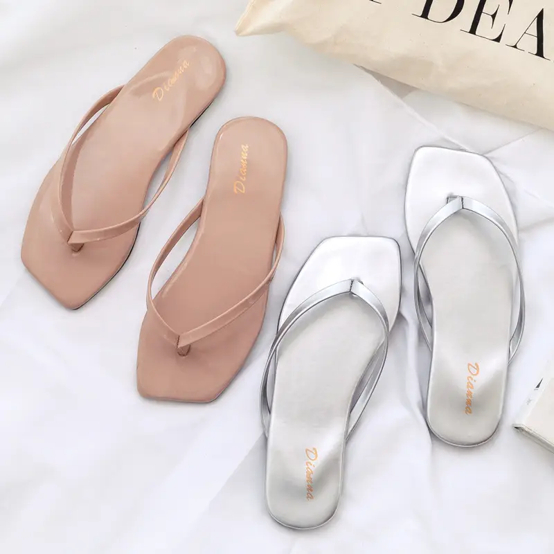 Women's Square Toe Flat Sandals Summer Korean Style